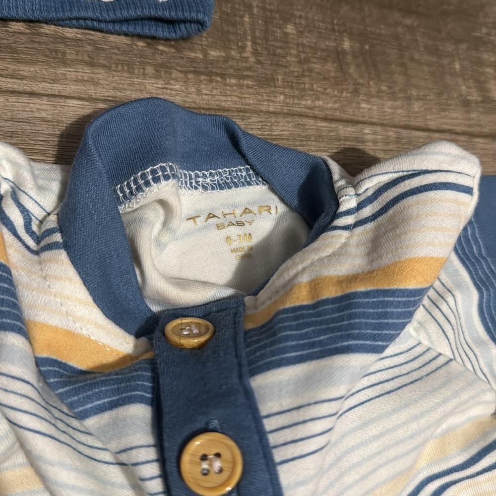 Tahari Blue and Striped Baby Outfit Set - Picture 6 of 6
